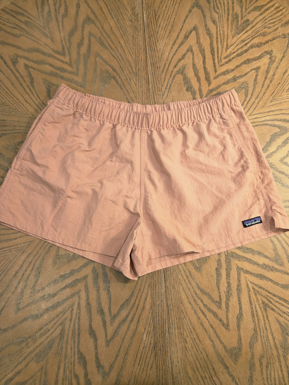 Patagonia Baggies Shorts Women’s Large Peach Pink Nylon Athletic Swim Casual - Picture 1 of 8